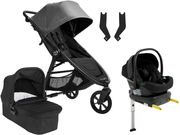 Baby Jogger City Mini GT 2.1 Duovagn inkl. Beemoo Route Babyskydd & Bas, Stone Grey/Black Stone