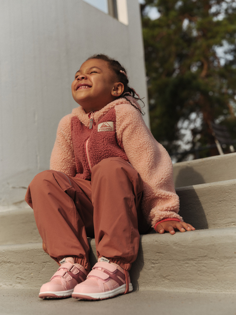 Viking Play  Vändbar Fleecejacka, Light Pink