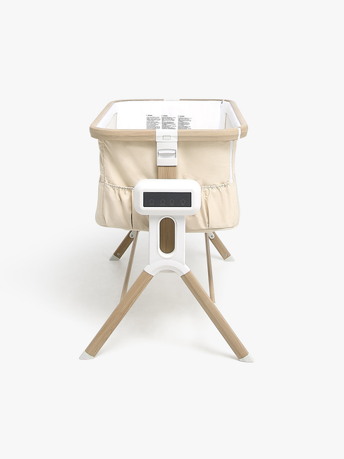 Beemoo CARE AutoMotion Bedside Crib, Beige/Trä
