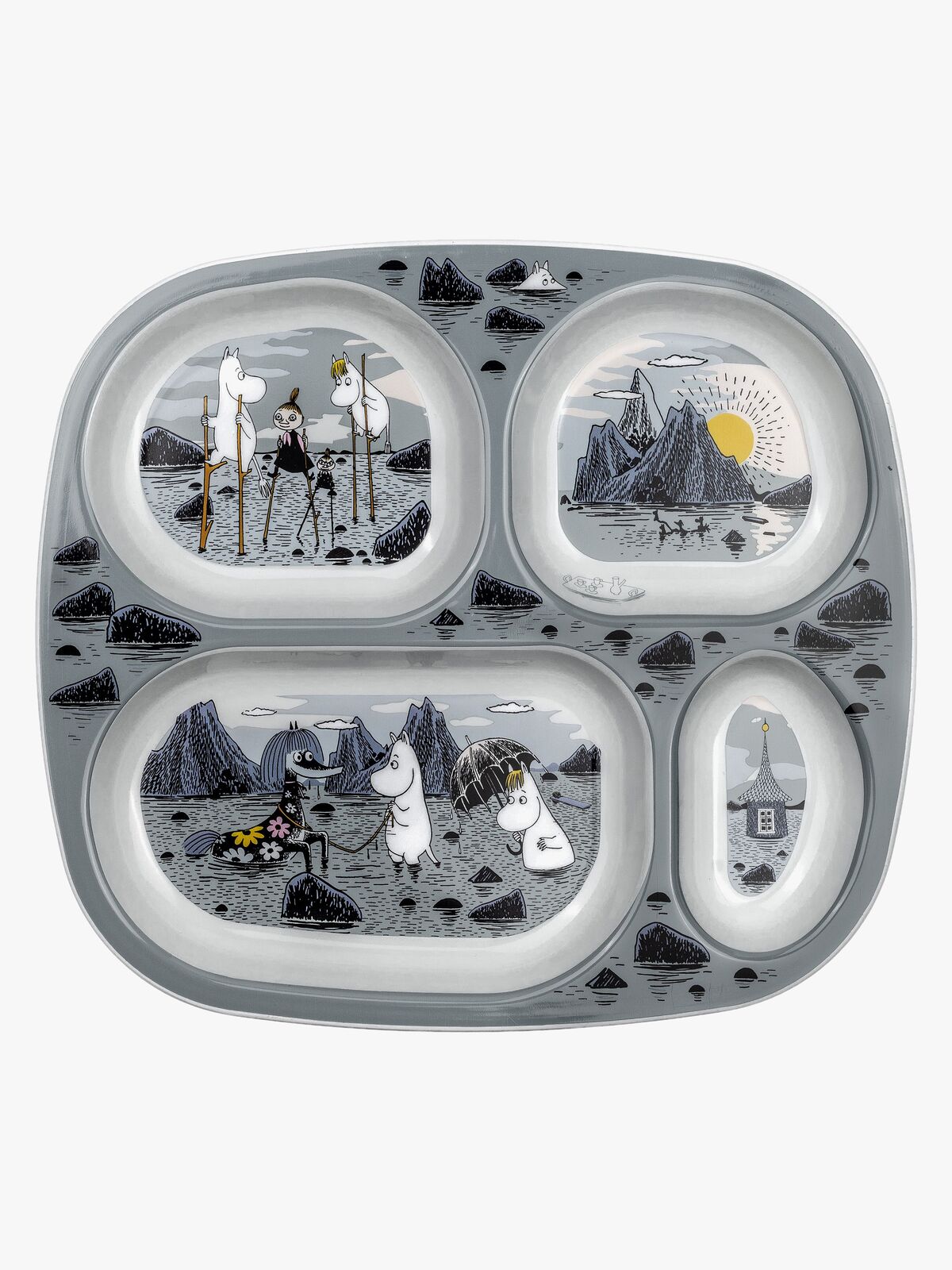 Mumin Kobbar & Skär Delad Tallrik