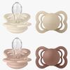 BIBS Supreme Napp 4-Pack Silikon Stl 1, Ivory/Vanilla/Blush/Woodchuck