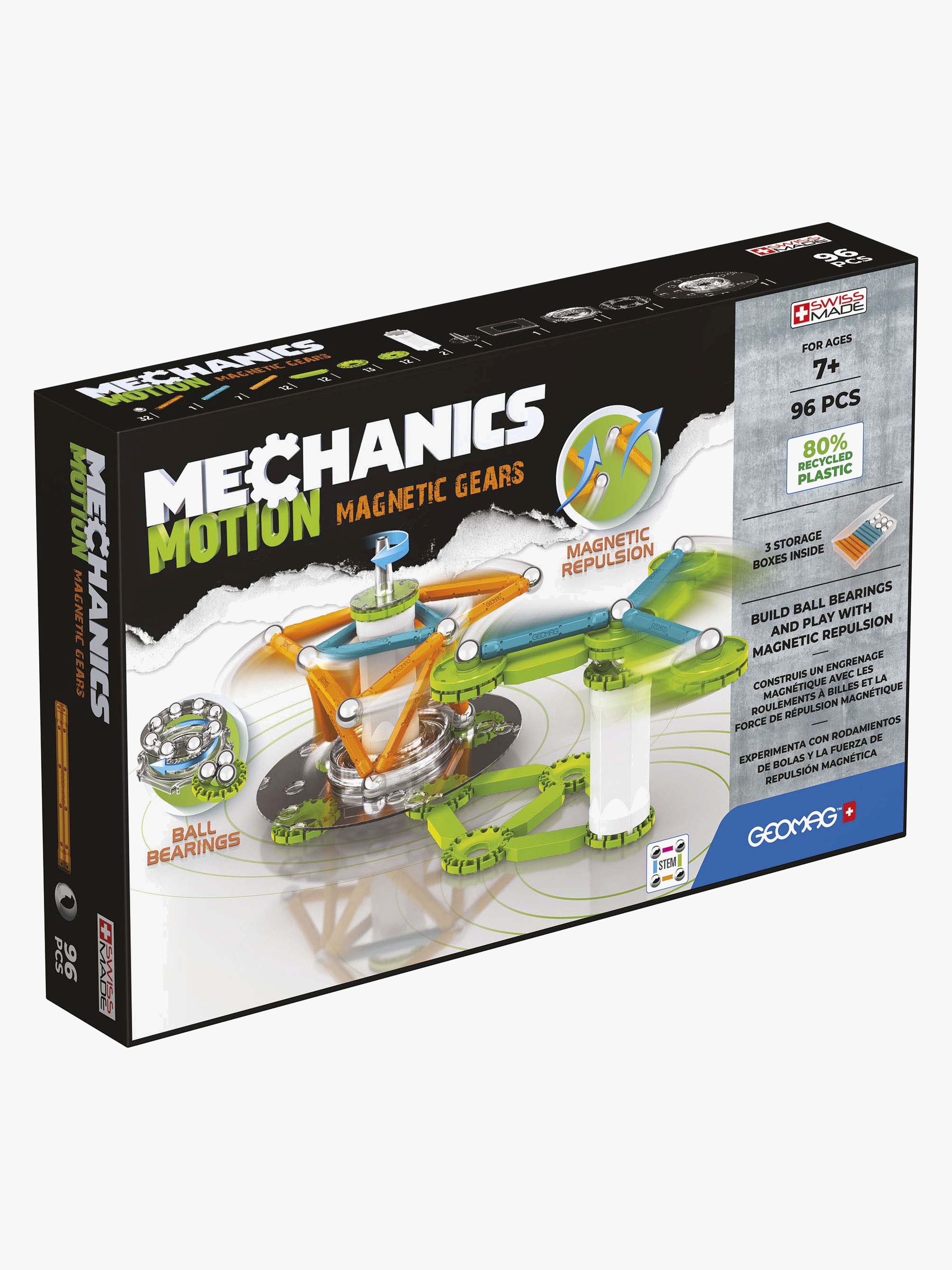 Geomag Mechanics Motion 2 Magnetiska Växlar Byggsats 96 Bitar