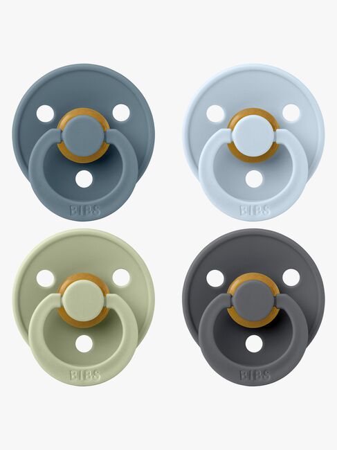 BIBS Colour Napp 4-Pack Latex Stl 1, Petrol/Sage/Baby Blue/Iron