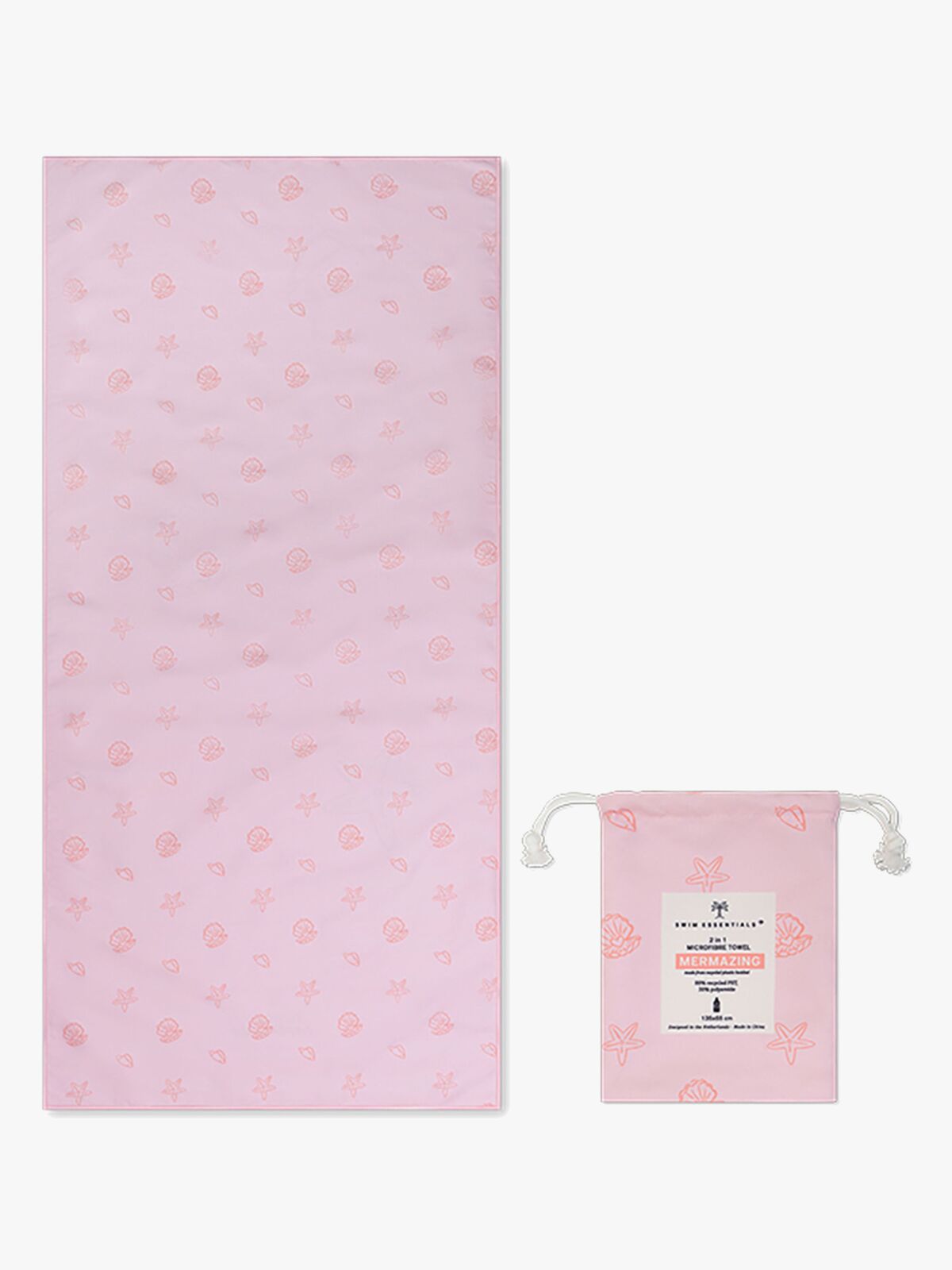 Swim Essentials Mermazing Badhandduk, Pink