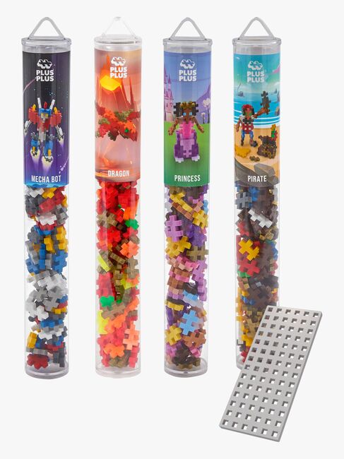 Plus-Plus Byggset med Basplatta & Tub Coola Figurer 4x100 Delar