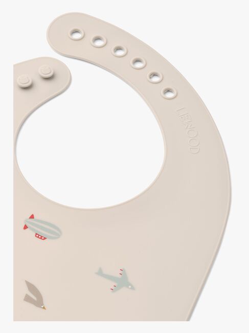 LIEWOOD Tilda  Mönstrad Haklapp Silikon 2-Pack, Aviator/Ecru