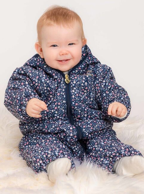 Petite Chérie Atelier Gisele Babyoverall, Navy Small Flower