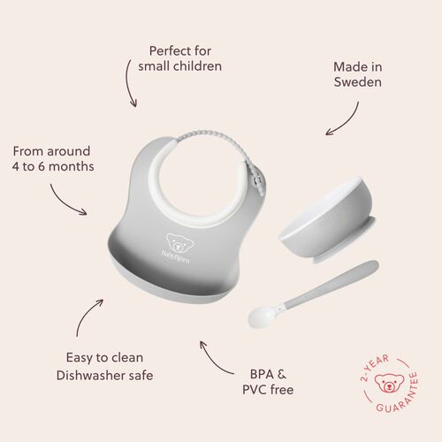 BabyBjörn Matset 3-delar, Grå