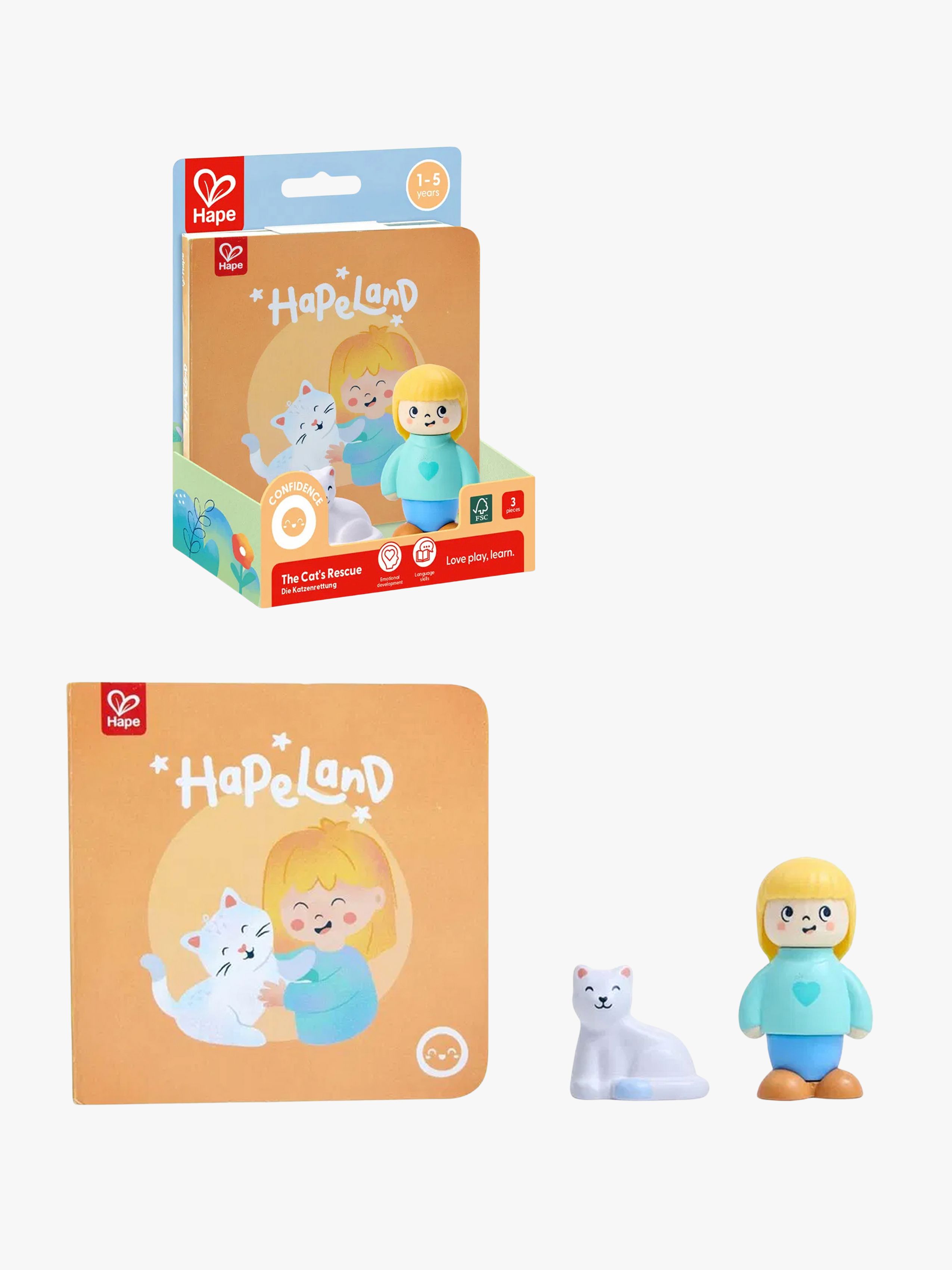 Hape Sagobok med Lekset The Cat's Rescue