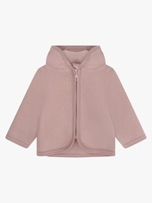 Huttelihut Ullfleecejacka Merino med Öron, Mahogany Rose
