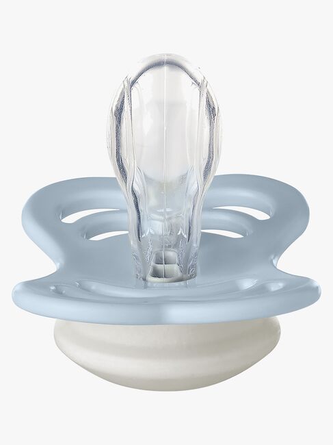 BIBS Supreme Napp Silikon Stl 1, Baby Blue Glow
