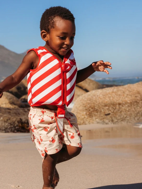 Swim Essentials Badshorts, Crabby Red/Beige