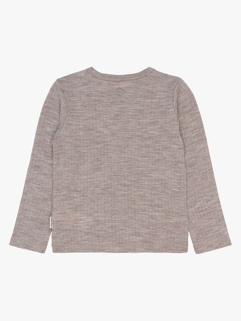 Mikk-Line  Långärmad T-shirt Barn Merinoull, Melange Denver