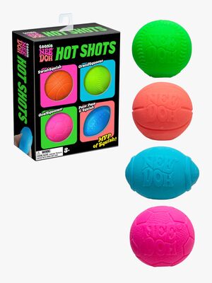 NeeDoh Teenie Hot Shots Stressbollar 4-Pack