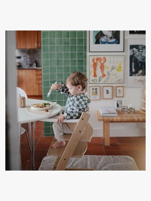 Mushie  Långärmad Haklapp, Olive Check