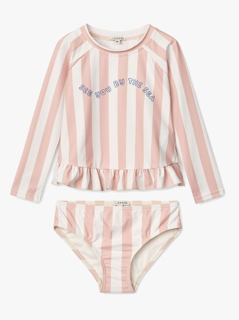 LIEWOOD Dagny Badset, Stripe Sorbet Rose/Creme De La Creme