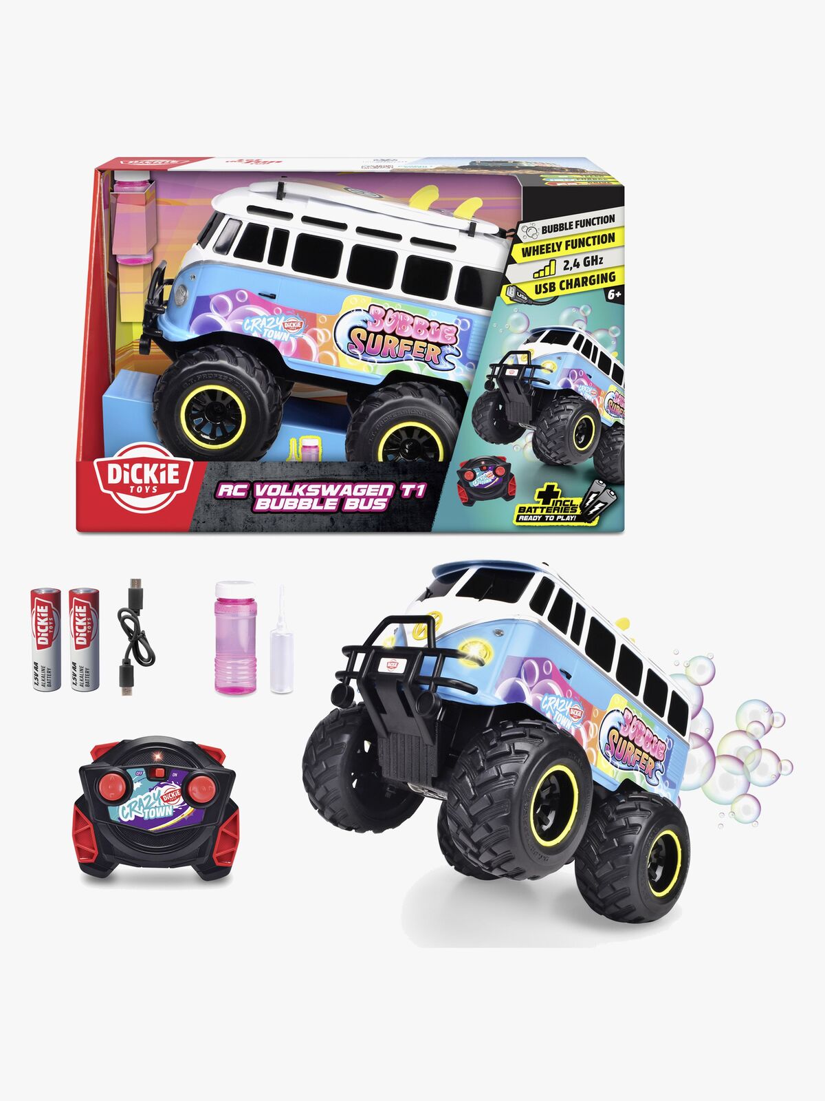 Dickie Toys Volkswagen T1 Radiostyrd Bil Bubbelbuss