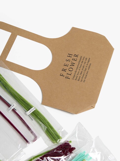 Fippla DIY-set Blombukett med Piprensare 21 Delar, Röd