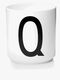 Design Letters Mugg Porslin Q, Vit