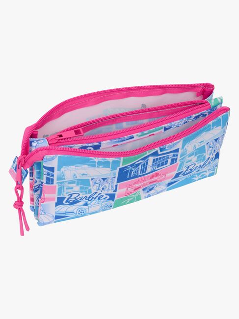 Barbie Trippelpennfodral, Blå/Rosa