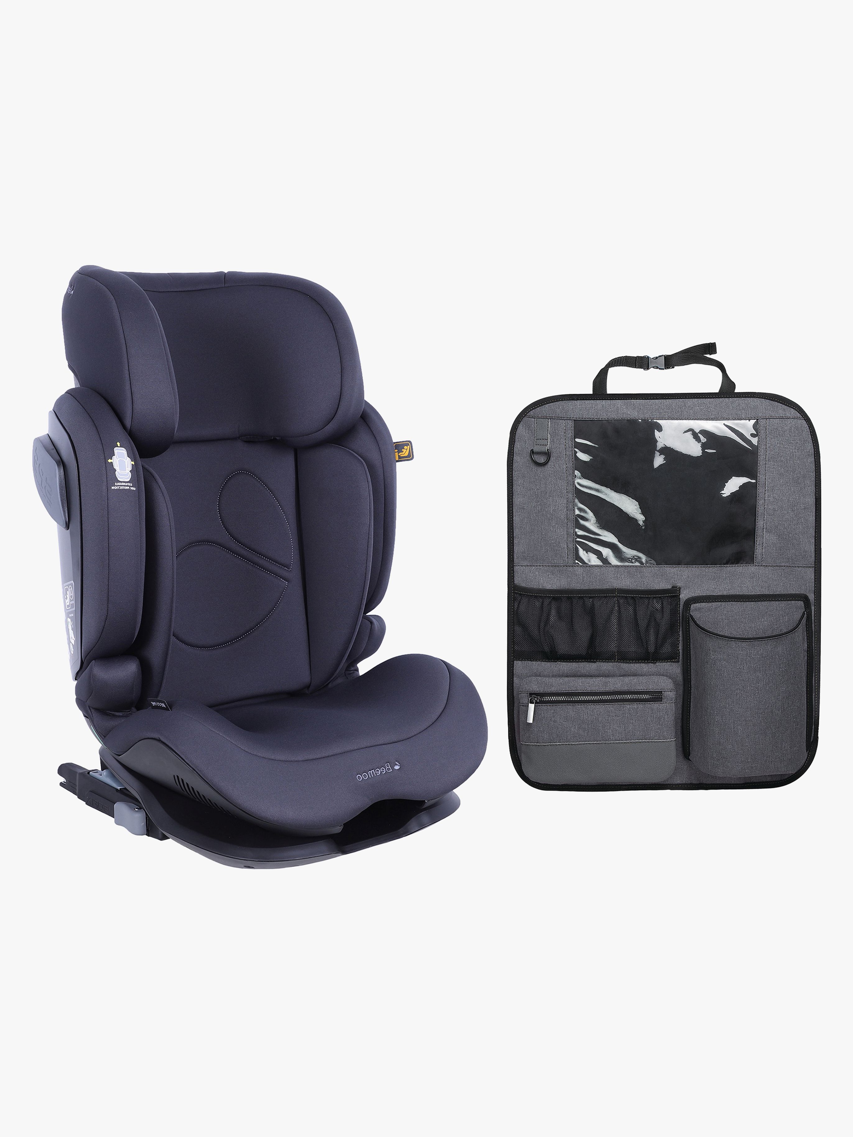 Beemoo Recline i-Size Bältesstol inkl. Deluxe Sparkskydd med Förvaring, Anthracite