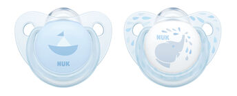 NUK Baby Blue 6-18 Månader Napp 2-pack, Silikon