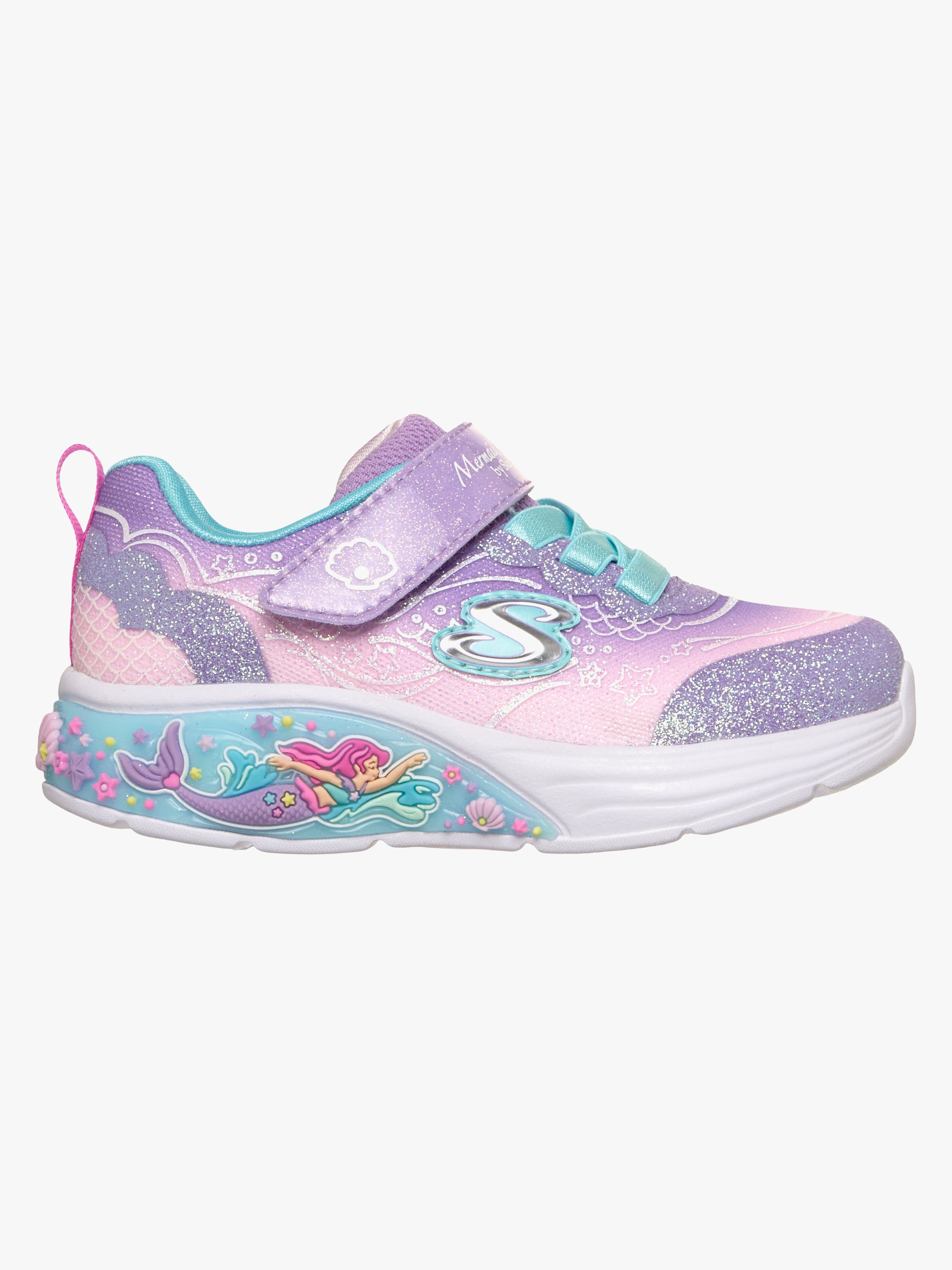 Skechers My Dreamers Lil Mermaid  Blinkande Sneakers, Purple, 21