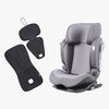 Beemoo Recline i-Size Bältesstol inkl. Ventilerande Dyna, Mineral Grey/Antracit