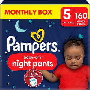 Pampers Baby Dry Night Pants Blöjor Stl 5 12–17 kg 160-pack