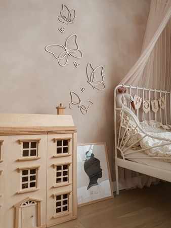 lis wycina Butterflies Väggdekoration Trä