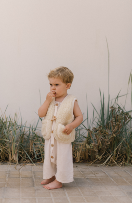 BINIBAMBA Merino Snuggle Väst, Milk