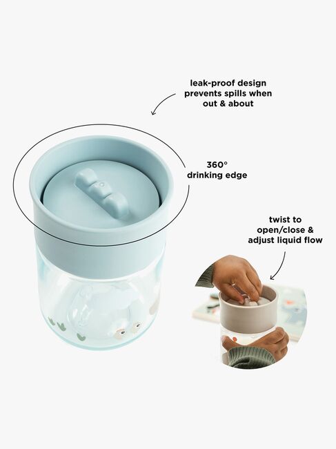 Done By Deer Tiny Farm 360° Mugg, Blue