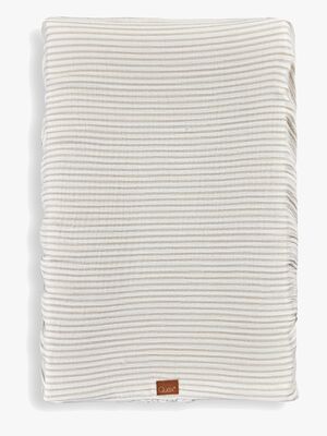 Quax Stripes Skötbäddsöverdrag, Broken White