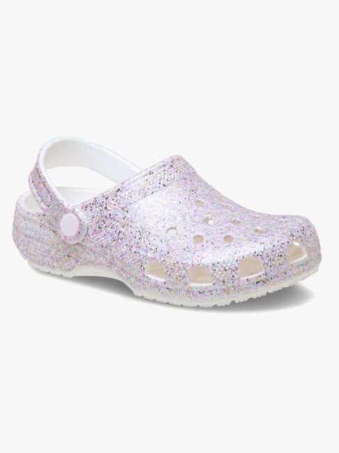 Crocs Classic Fantasy Glitter Tofflor, Vit