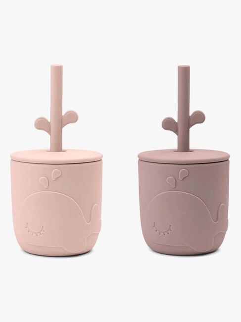 Done By Deer Wally Sugrörsmugg 2-pack, Powder