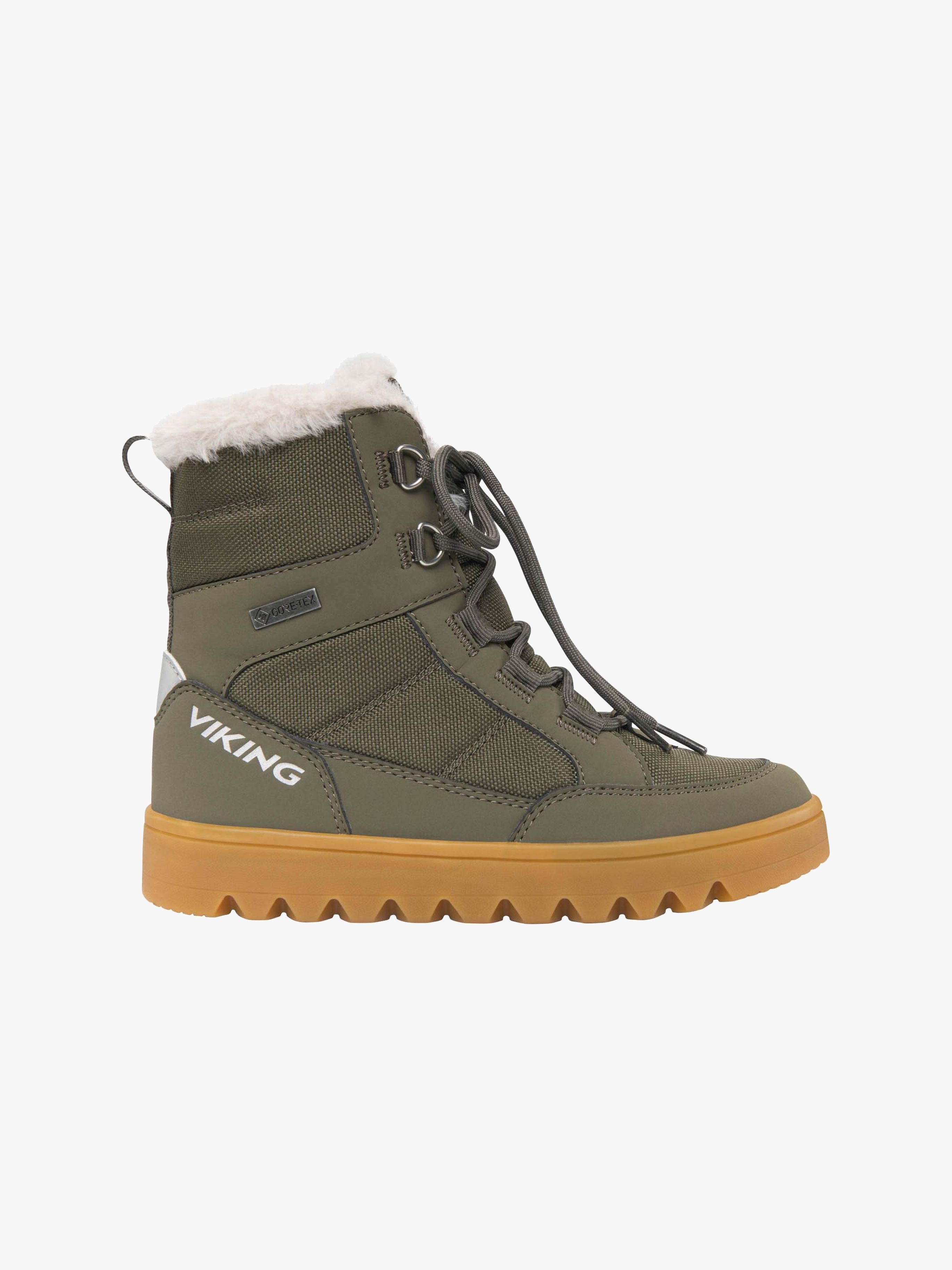 Viking Fleek Zip GTX Vinterkängor, Pine/Olive, 32