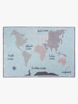 Lorena Canals Matta Vintage Map, Blue