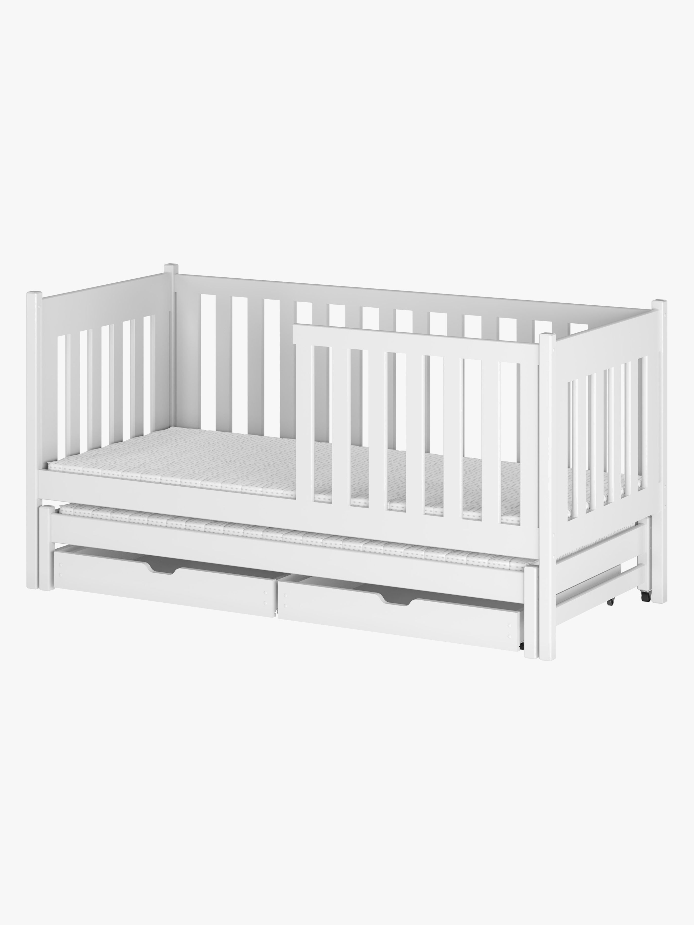 Lano Meble KAJA  Utdragbar Dubbelsäng 90×200 Vit