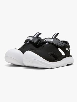 Puma Fun Racer V Infant Sandaler, Black/White