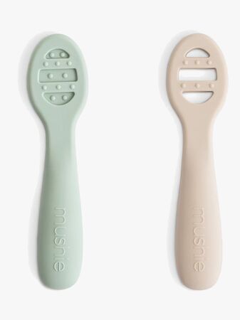 Mushie Nybörjarsked 2-Pack, Cambridge Blue/Shifting Sand