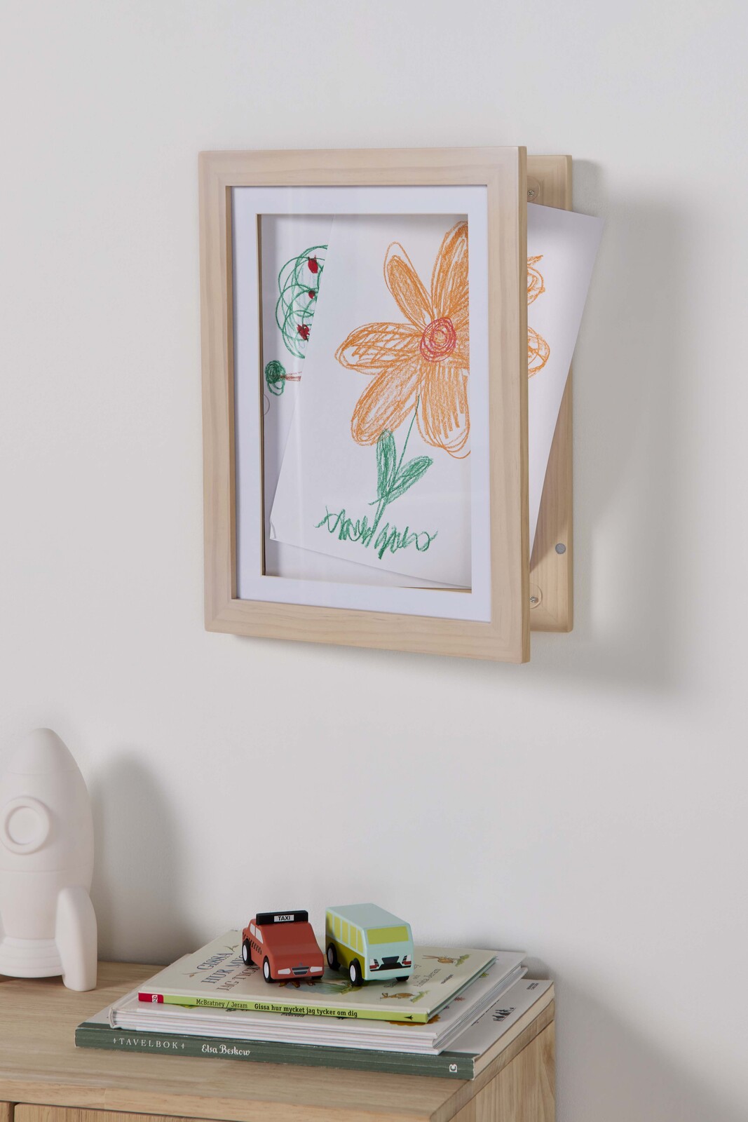 Minitude OLIVER  Öppningsbar Ram A4, 100 Ark, White wash