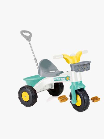 Dolu My First Trike Parent Handle Trehjuling, Vit/Blå