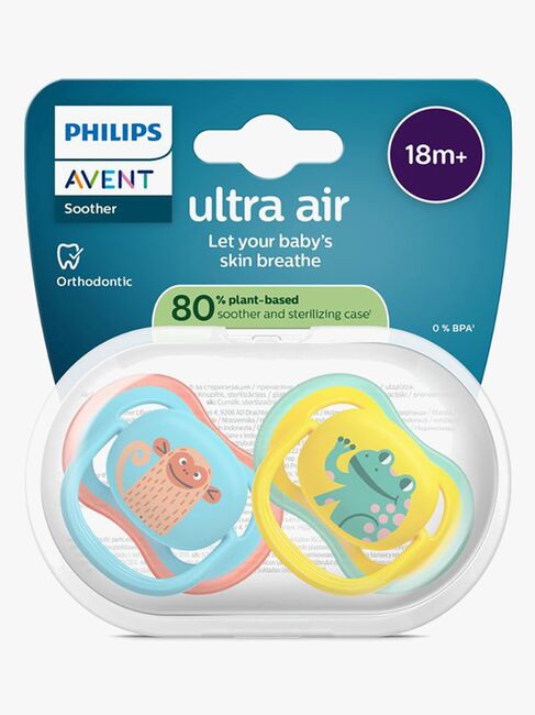 Philips Avent Ultra Air Napp 18m+ 2-Pack, Blå/Gul