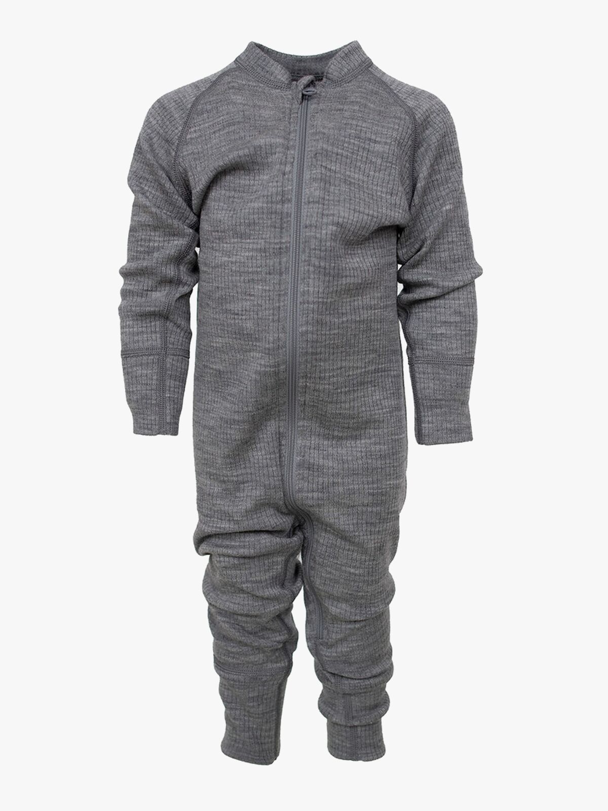 Lindberg Rib Merino Underställsoverall Merinoull, Grey Melange