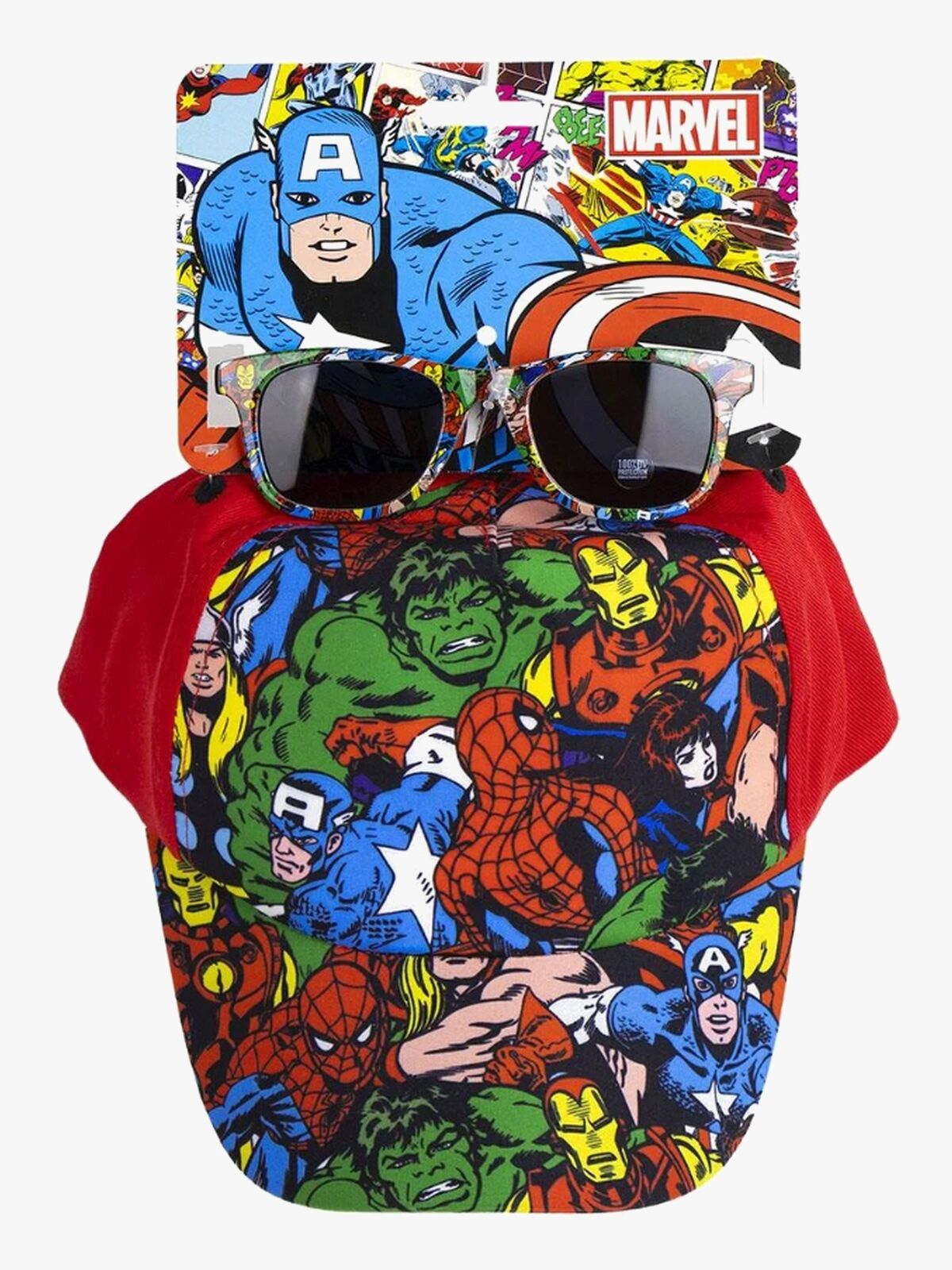 Marvel Avengers Keps & Solglasögon, Röd