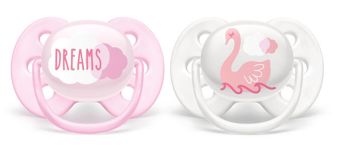Philips Avent Ulta Soft Soother Napp 0-6 mån, Rosa
