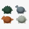 LIEWOOD Iggy Dino Skålar Silikon 4-Pack, Blue Multi