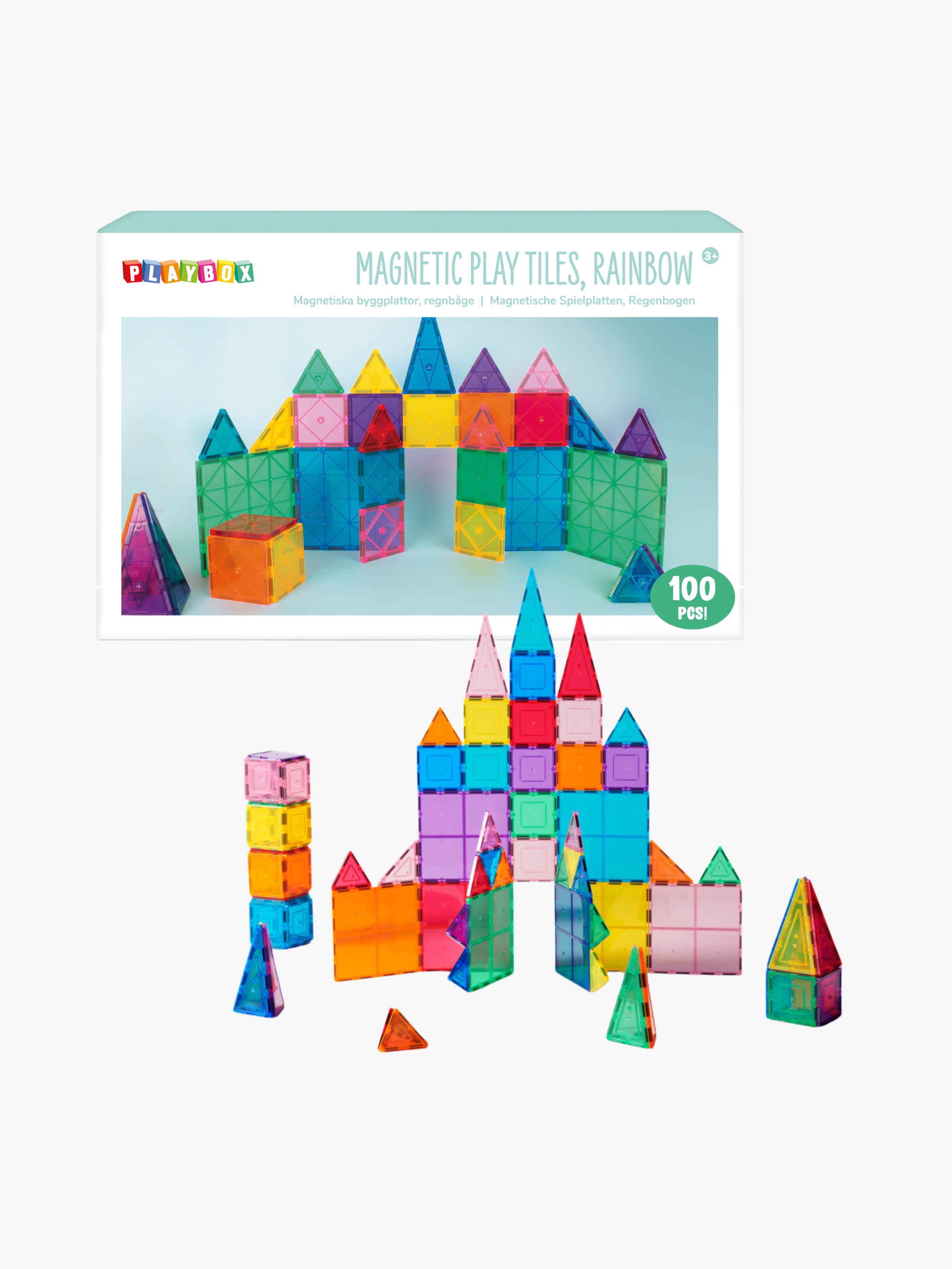 Playbox Magnetiska Brickor 100 Delar