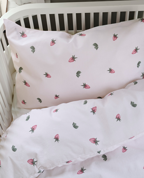 Borganäs Bäddset Spjälsäng Jordgubbsdröm 100x130