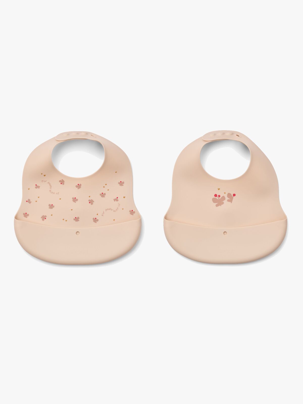 LIEWOOD Ember Mönstrad Haklapp 2-Pack, Mini Butterfly/Apple blossom